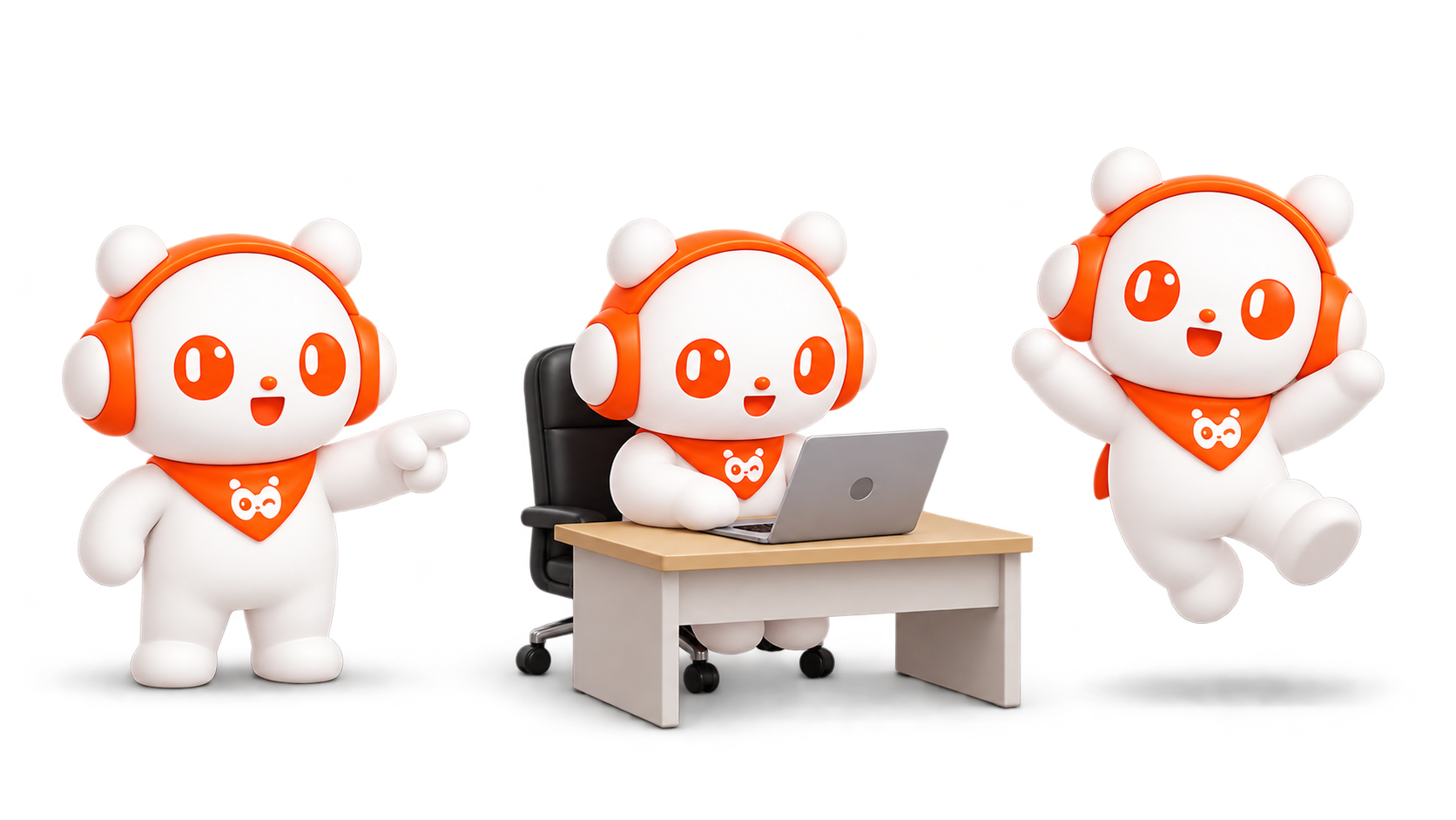 PIA Cowork Trio Mascots